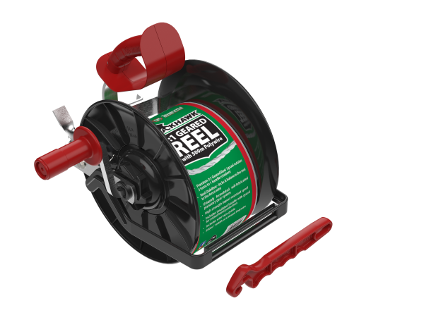 3:1 Black Hawk Geared Reel with 500m of Polywire with guard - Image 2